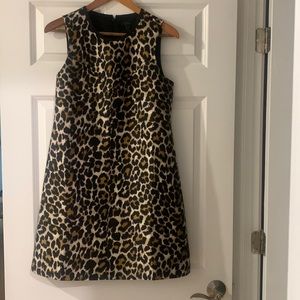 Jcrew leopard print dress. Size 4. Worn once.